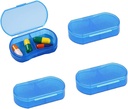 2PCS pill Case for Purse Small 4PCS pill organizer Portable Travel Daily Pill Container AM & PM Mini pill Box Witamina, Olej rybny, Suplement Holder