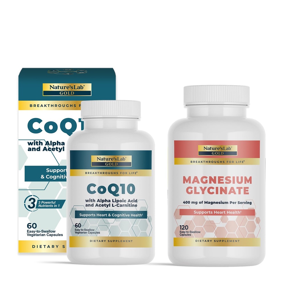 Natural 's Lab Gold CoQ10 + Alpha Lipoic Acid + Acetyl L- Carntine HCL + Magnezu Glicynian 400mg
