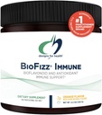 Designs for Health BioFizz Immune Powder - witamina C Drink Mix Supplement with Bioflavonoids, Cynk, 2000 IU Witamina D + E - Fizzy Orange Flavor + przeciwutleniacz Support (30 Servings / 120g)