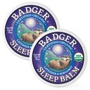Borsuk Sleep Balm, Organic Esential Oil Aromatherapy Natural Sleep Balm dla dorosłych i dzieci, Relaxing & Calming Lavender & Bergamot Natural Sleep Support, .75 oz Tin, 2- Pack