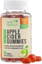 Jabłko Cydr Gummies ocet 1000mg - Max Siła Sugar Free ACV Gummy Witaminy, Wspiera Metabolizm i Energia, Keto Friendly, Witamina B12, Żelatyna-Free, Gluten- Free, Wegan & Non-GMO - 60 Gummies