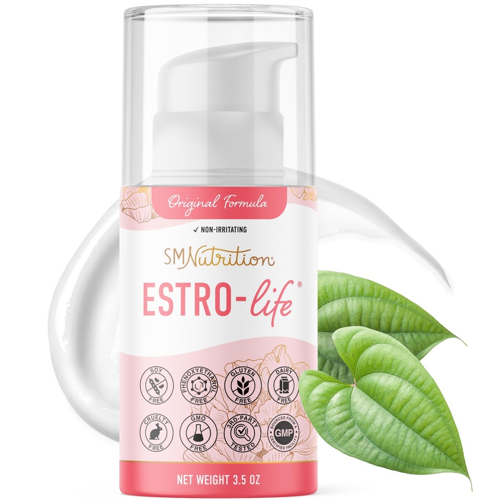 Original Estro- Life Balancing Skin Cream for Women Golden 124; Cosmetic Skin Cream with 175mg Estriol per Container with Witamina A Golden 124; Soy- Free, Cruelty- Free i Non-GMO Golden 124; 84 Aplikacje, 3.5oz Pompa