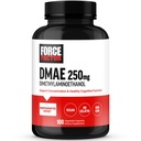 FORCE FACTOR DMAE Suplement do koncentracji, ostrości i zdrowej funkcji poznawczej, Suplement mózgu i Neuroprzekaźnik Wsparcie, Wegan, Non-GMO, 100 Kapsułki