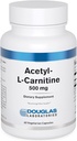 Douglas Laboratories Acetyl L- Carnitine 500 mg XI124; Wspomaga funkcje mózgu i nerwu podczas normalnego procesu starzenia * XI124; 60 Kapsułek