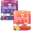 Keppi Keto Electrolytes Puder Bundle No Sugar - Zero węglowodanów - Made in USA - Advanced Hydration, Performance & Recovery - Raspberry Lemonade & Blueberry Pomegranat Flavor - Mieszanki łatwo bez grzybów