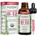 Płynna B12 Witamina Podjęzykowa - All- Naturalna Ciekła Witamina Wegan B12 Krople - Niezmodyfikowana genetycznie Adenozylodobalamina Methylcobalamina Suplement B12 - Zwiększ swój system immunologiczny, Metabolizm, Energia i Focus!