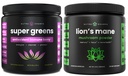 NutraChamps Super Zielone Przeciwutleniacze & Lwie grzywa proszek. Poparcie na dietę, odporność i adaptację