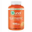 Qunol Turmeric Gummies, Gummy z 500 mg kurkuminy Turmeric, Joint Support Supplement, Ultra High Absorption Tumeric Curcumin, Wegan, Gluten Free, 2 Supply Month, 120 Count