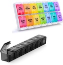 2 Pack Cotygodniowy Pill Organizator, Sukuos Duży Codzienne Pill Case 7 Dzień na Pigułki / Witamina / Olej rybny / Suplementy, BPA Free Medicine Organizer Box