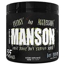 DARK METAL Inc. Manson High Stim Pre Workout Proszek, Energy Focus Siła, Napełniony Beta Alanine L- Karnityna Kofeina Infiniergy, 35 Srvgs, Niebieski Malina