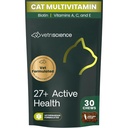 VetriScience 27 + Active Health Chews, Nu Cat Daily Multivitamin for Cats and Kittens, Balanced Vitamin, Minerals and Antioksydants, Health and Wellness Support, Fish, 30 Count
