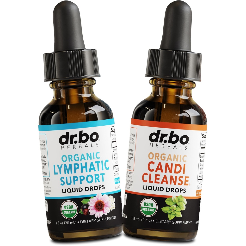 Lymphatic Dreanage Supplements & Candi Cleanse - Organic Lymphatic Support Liquid Drops & Organic Oregano Oil, Lymph Node Detox Lymph System Dreanage - Natural Oral Gut Cleanser Detox 1 oz