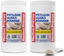 Yerba Prima Pyllium Husks Powder - 24 oz (Opakowanie po 2) - Unflavored - Fine Ground - Natural Fiber Supplement z rozpuszczalnym i nierozpuszczalnym włóknem