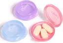 Opret Małe Pudełko Pigułki (3 szt.), Cute Pill Case Przenośne do Pocket Torebka Briefcase Travel Pills Box Medicine Storage Container Earthee Case (Rose & Blue & Purple)