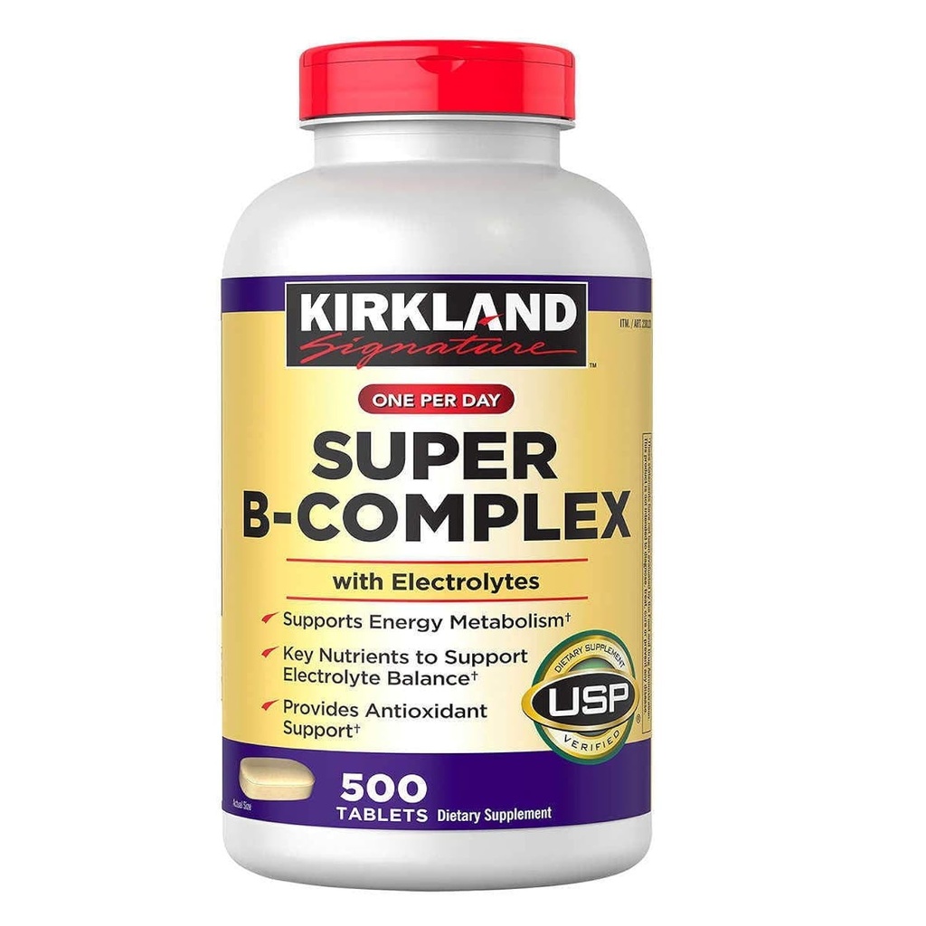 Kirkland Signature Super B- Complex (2- Pack) z elektrolitami (2 x 500 tabletek)