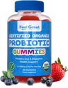 Poczuj Gummy Probiotyczne USDA dla dorosłych i dzieci - 2.5 Miliard CFU (30 Day) 124; Immune Support and Digestive Health Equipment 124; Klinicznie badane DE111 - Bacillus subtilis