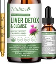 Zdrowie wątroby Krople płynne -Wsparcie czyszczenia wątroby Detox & Naprawa z mleka karczocha Thistle Silymarin Extract, Dandelion, Turmeric, Berberine do Renew w / 21 Potent Herb- Nutricent-