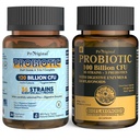 Probiotyk 100 Miliard CFU + 120 Miliard CFU dla Gut & Digestive Health, Vegan Acidophilus Probiotic Supplement