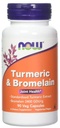 Teraz żywność Turmeric & Bromelain, 90 Kapsułki warzyw (2 opakowania)