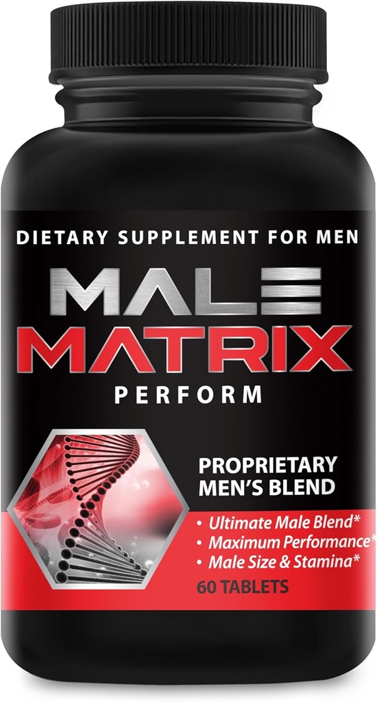 Male Matrix XL- Enlargement Pills for Men- Amplify Male Size- Extend in Length, Engorge in Girth- Boost Up to 3 Inches in 90 Days- Stamina Multiplier- 60 Tablets