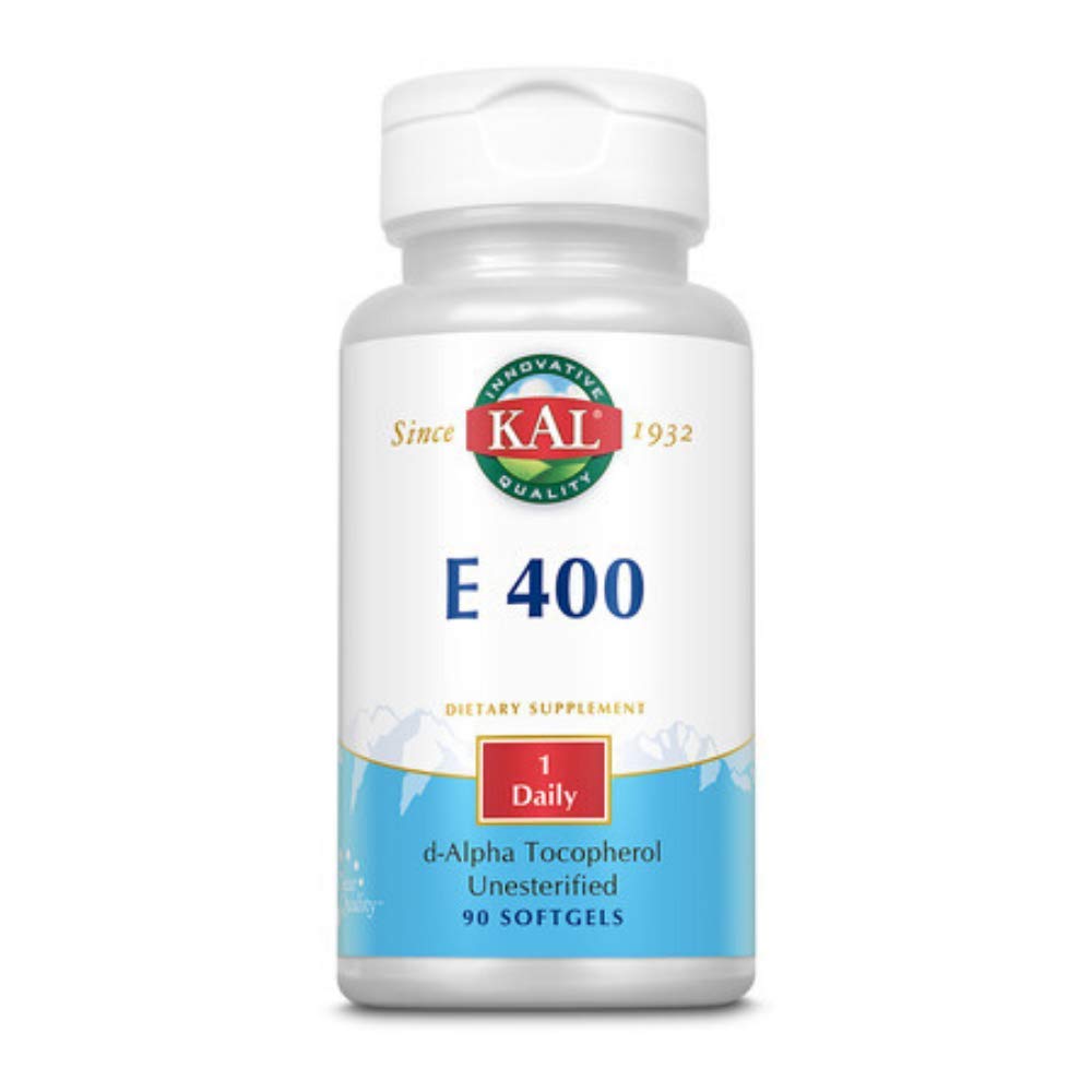 KAL E- 400 D- Alpha Tocoferol 400 IU Softgels, 90 Count