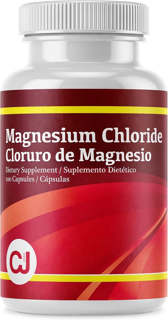 Chlorek magnezu - Cloruro de Magnesio, 100 Kapsułek, Podstawowe uzupełnienie mineralne, Relaks