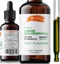 Płynny Chlorofil Krople - Naturalny Chlorofil miedzi sodowej ekstrakt - Oczyść i wspierać swój system immunologiczny i energia naturalnie - Wegan, Nie GMO Zielone Zielone Naczynie - 2 fl. Oz Butelka