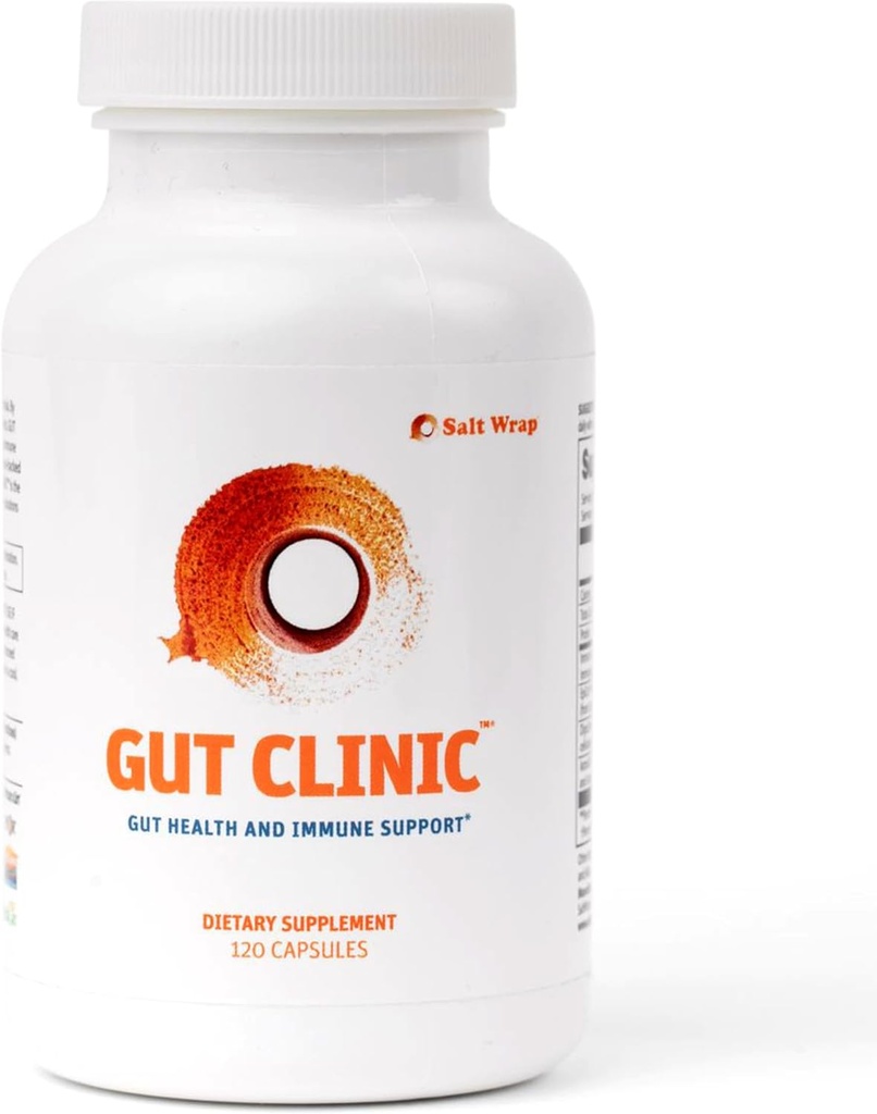 SaltWrap Postbiotyki Gut - Gut Health, Kompletna Naprawa Gut, Bariera i Wsparcie immunologiczne - Pomaga Bloating, Gaz i Niestrawność - 90 Kapsułki