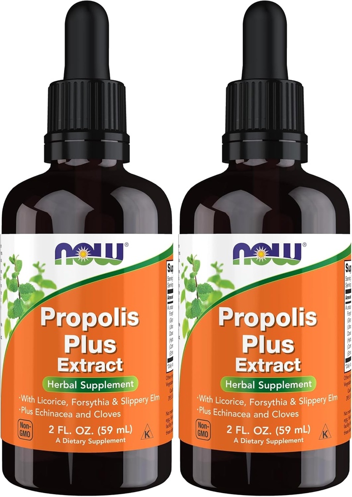Teraz suplementy, Propolis Plus ekstrakt z kroplomierzem, suplement ziołowy, 2-unce (Opakowanie 2)