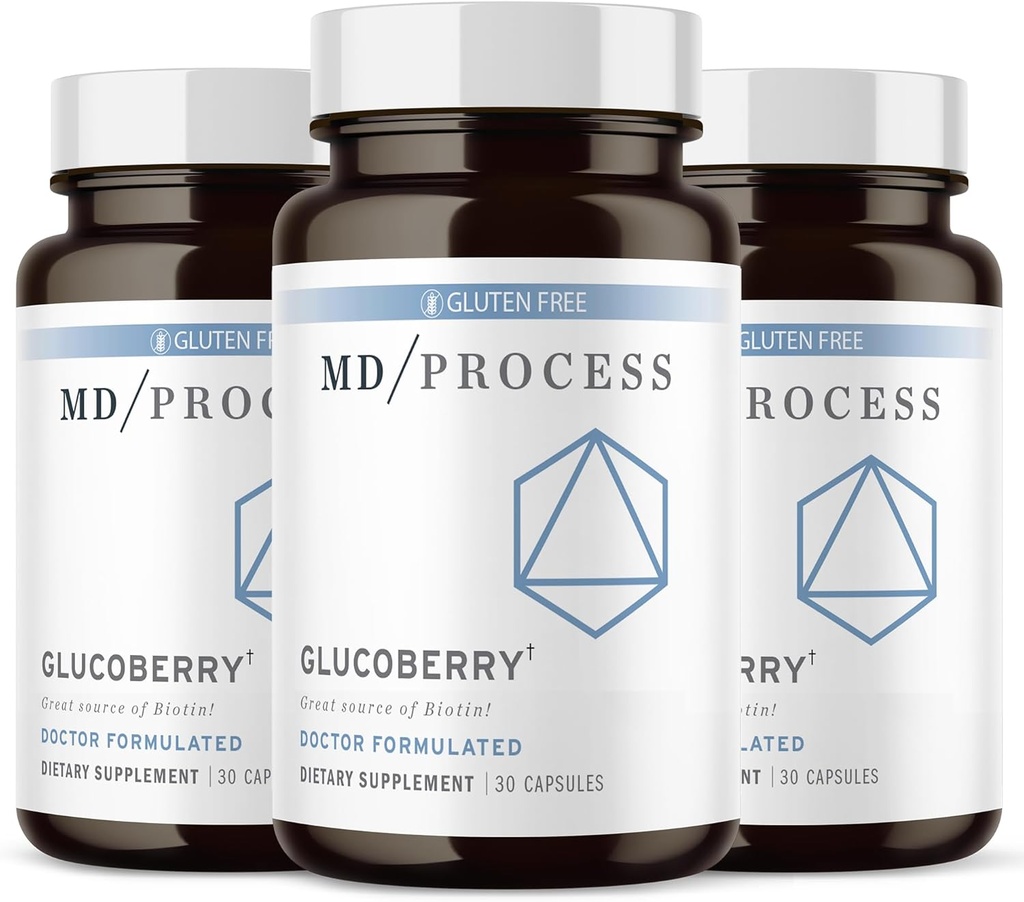 Ekstrakt GlucoBerry Maqui Berry z chromowym pikolinatem do wspomagania zdrowia krwi - z Biotinem i Gymnemą Sylvestre - Doctor Formated - 30 kapsułek, 3 opakowania