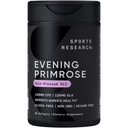 Sports Research Evening Primrose Supplement from Cold Pressed Oil - Softgels for Women 's Health & Skin Health - Gluten Free & Non-GMO GLA - High Potency 1300mg, 30 Count