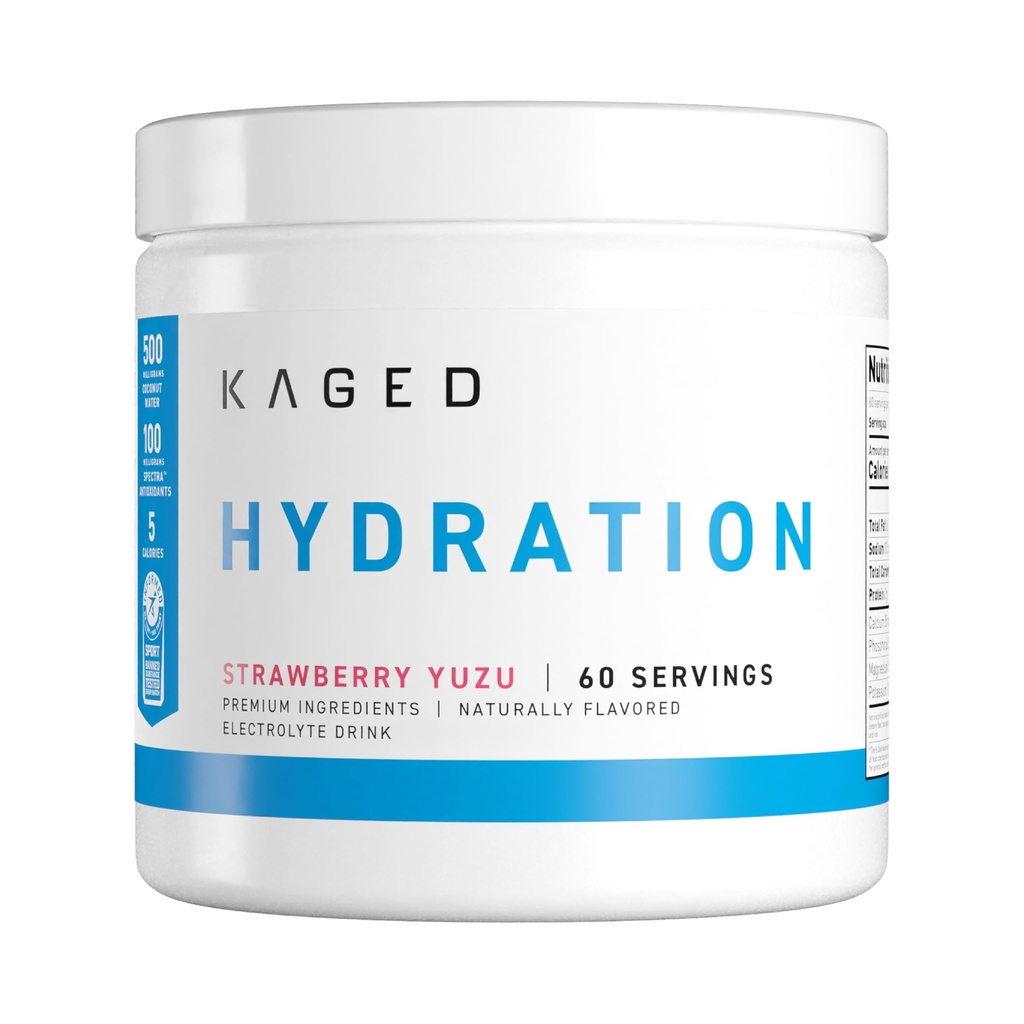 Kage Hydration Electrolytes Proszek 124; Truskawki Yuzu 124; Hydrauliczny Piwo Sportowe Mix 124; Pre, Post, Intra Workout 124; Niski Carb, Wegan, Gluten Wolny 124; Suplementy dla mężczyzn i kobiet 124; 60 Służenie