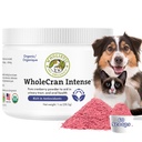 Wholistic Pet Organics WholeCran Intensywne: Organiczny proszek żurawinowy dla psów Wsparcie trakcji moczowej dla psów UTI Leczenie witaminy C i przeciwutleniacze Nietrzymanie moczu