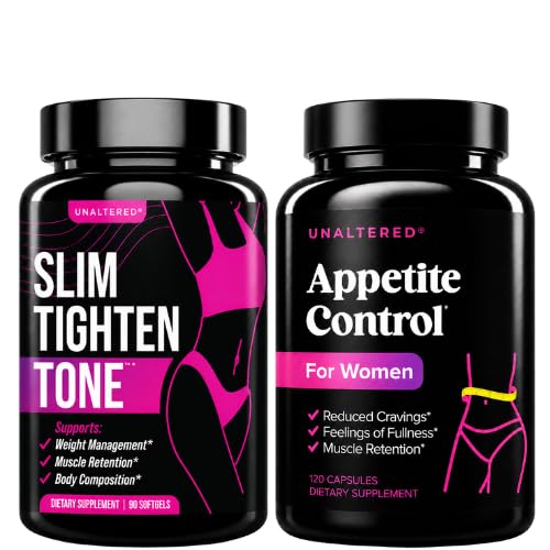 UNALTERED Belly Fat Burner & Appetite Suppressant - Zestaw do odchudzania dla kobiet - 1 miesiąc dostaw