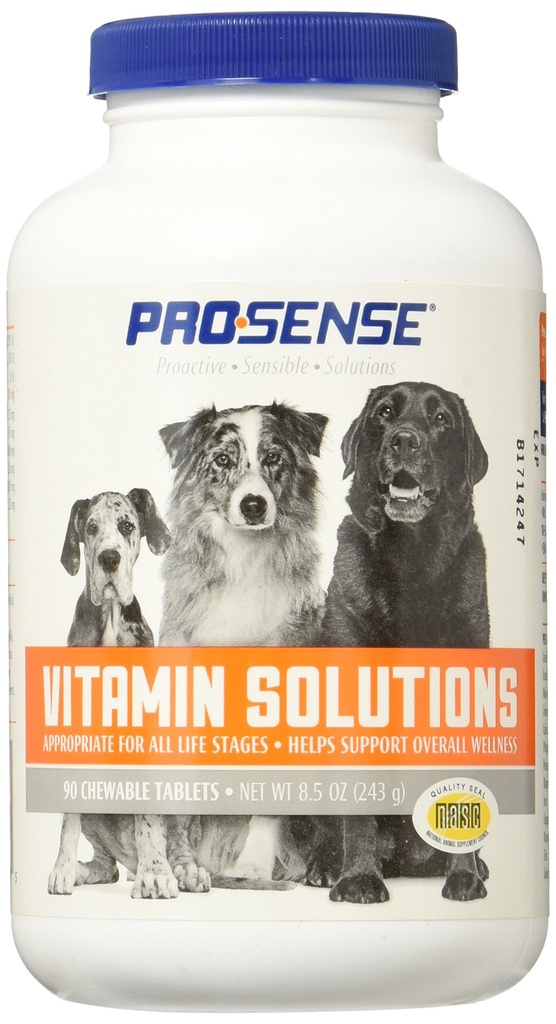 ProSense Witamina Solutions 90 Licz, Żute tabletki dla psów, Pomaga wspierać ogólne Wellness (P- 87039)