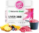 Wątroba 360 - Detox i Naprawa Liver Cleanse w proszku z Ostrze Mlecznym, Turmeric & Artiduck Ekstrakt Owoce Punch Flavor - 30 Słupki