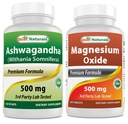 Najlepsze Naturals Ashwagandha Extract 500 Mg & Magnezu tlenek 500 mg