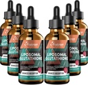 2000MG Liposomal Glutation Liquid Drops, Ultra High Absorption, Natural Detoksyfication, Immune System & Skin Supprot *, L- Glutathione, Witamina C & Kwas hialuronowy, alternatywa kapsułki, 12.12 OZ