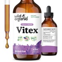 Wild & Organic Vitex Tincture - Vitex Chasteberry Supplement for Women - Liquid Chaste Tree Berry Extract for Good Mood - Vegan, Sugar & Alcohol- Free Herb Drops - 4 fl oz