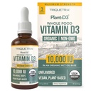 Witamina organiczna D3 10 000 IU - roślina D3, wegan, Max Siła Podjęzykowa Płynna D3 Krople - 200% Wyższa Absorpcja, 100% Forma cholekalcyferolu w oparciu o plantację & Wegan D3, Dostosowanie dawkowania (30 Servings)