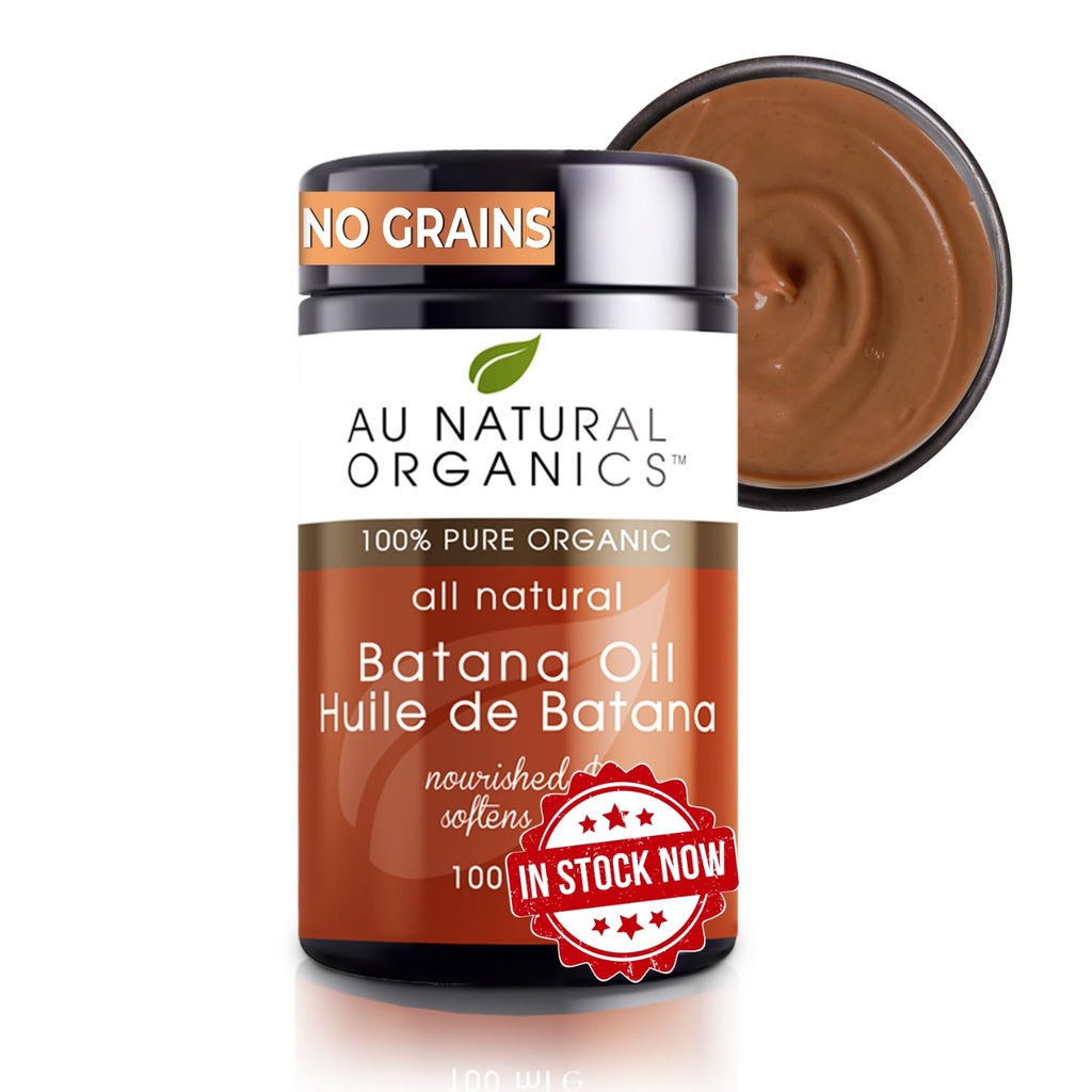 "Au Natural Organics Hair Styling Agent - Surowy olej batana wzrostu włosów, 100 ml, Naczynia i naprawy Uszkodzone, minimalizuje utratę włosów, nawilża suche, Stopniowo zamienia biel na brązowy"