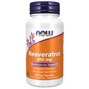 Teraz suplementy żywności, Natural Resveratrol 200 mg z Red Wine Extract, 60 kapsułki Veg