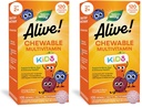 Nature 's Way Alive! Daily Chewable Multivitamin dla dzieci, Wspiera zdrowie kości, oczu i immunologiczne *, Pomarańczowy & Berry Fruit Flavored, Gluten Free, 120 Tabletki do żucia (Opakowania może Vary) (Opakowanie 2)