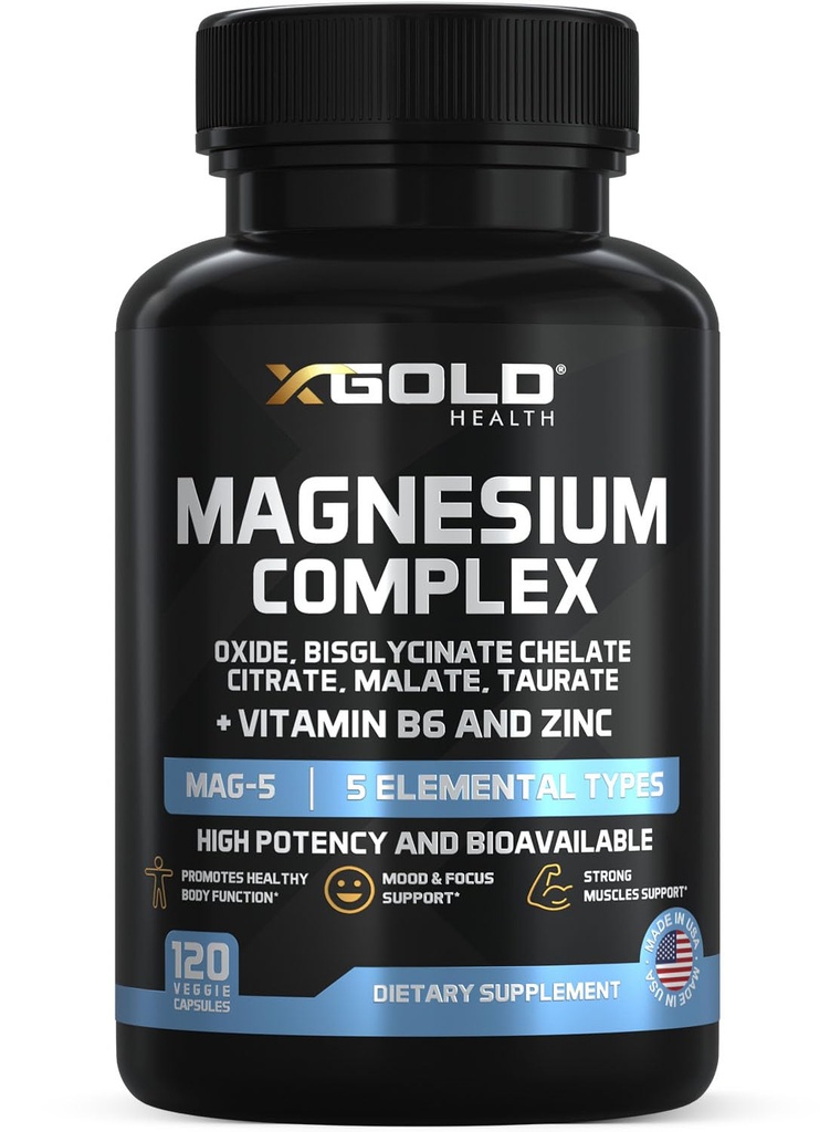 Mikronizowany kompleks magnezu Plus B6 do 124; Cynk tlenek magnezu, Bisglicynat Chelate, Cytrate, Malate do 124; Taurate do 124; Kości, Mięśnie, Energia, System immunologiczny Wysoka Absorpcja - Made in USA