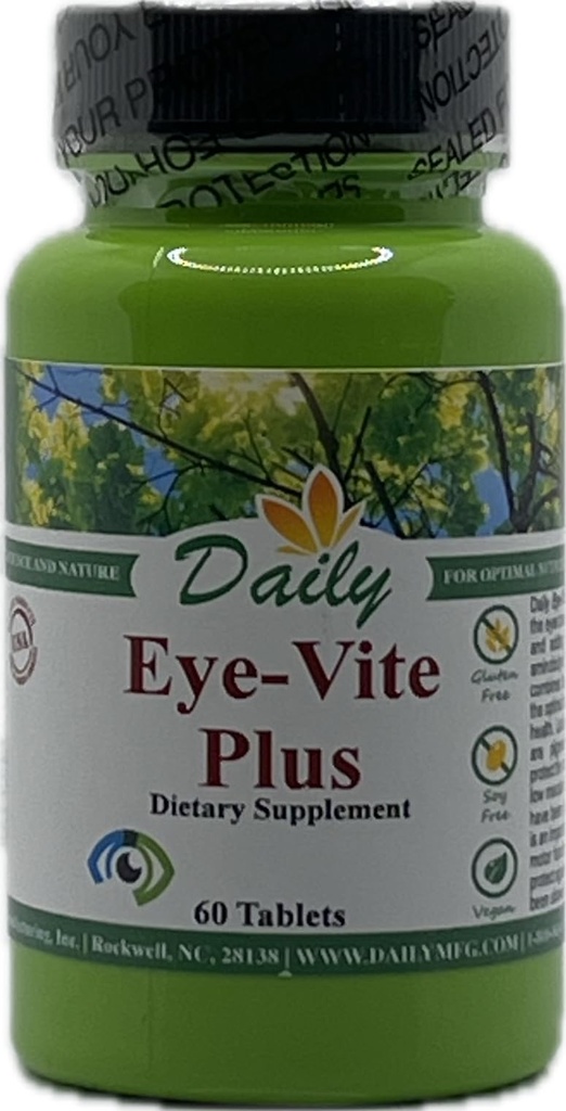Daily Manufacturing Eye- Vite Plus ™ (witamina A, C, E, Cynk, kwas gamma aminomasłowy (GABA), luteina, zeaksantyna i jeżyna)