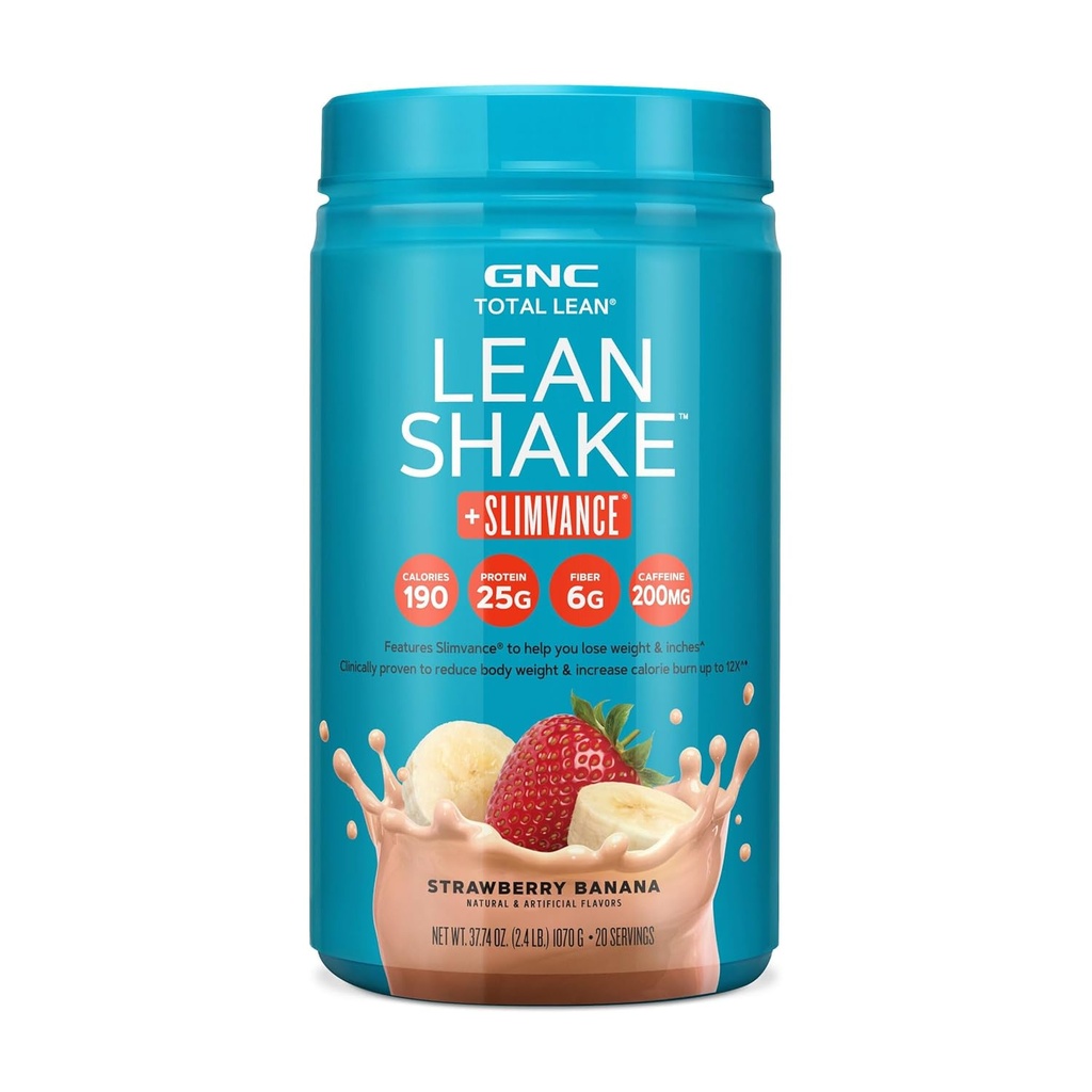 GNC Total Lean Lean Shake + Slimvance Stim - Strawberry Banana (20 Sług)