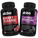 Nerki Cleanse Detox & Aktywowany Węgiel - Natural Cranberry & Uva Ursi Ekstrakt na wsparcie Nerki, Bladder & Urnary Tract Health - Kokosowe Charcoal Pills for Stomach Gas & Bloating Support