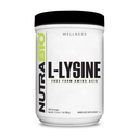 NutraBio L- Lysine Proszek 500g - Esencjalny aminokwas dla metabolizmu białka, Wsparcie kolagenu, & Zdrowie immunologiczne - Czysty, Unflavored, Non-GMO, Wegan- 500 Służenie