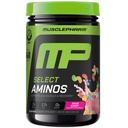 MusclePharm Select Amino 's EAA + BCAA, Post Workout Essential Amino Acids Powder, Pre Workout Suplement energetyczny dla mężczyzn i kobiet z rozgałęzionymi aminokwasami łańcuchowymi, 30 Służenia (Sour Candy)