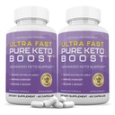 Uzasadnione laboratoria (2 opakowania Ultra szybko czysty Keto Boost Pigułki 1275MG Nowe i ulepszona formuła zawiera jabłko cydr Ocet ekstra Oliwa z oliwek w proszku Green Tea Leaf 120 Kapsułki